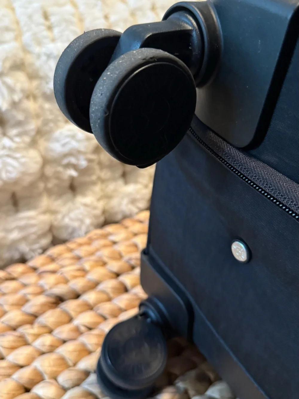 Black Rolling Travel Duffel Bag - Kipling-Inspired